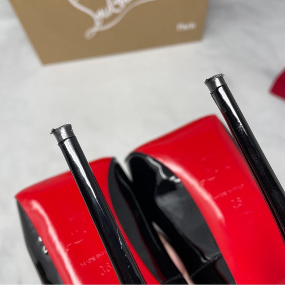 Christian Louboutin New Very Prive 120 Patent Leather Platform Heels Black 36 - Picture 11 of 16